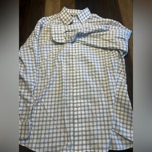 Daniel Cremieux Gray Plaid Button Down Shirt